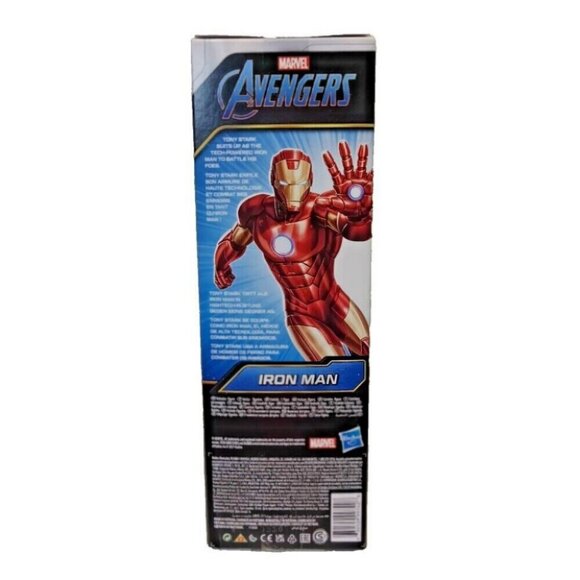 Marvel Avengers Iron Man Action Figure | Poseable, Red & Gold, 12" Tall, New - Picture 2 of 4